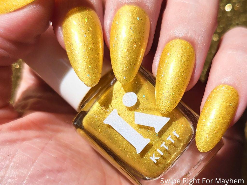 Long-lasting & fast-drying rainbow glitter nail polishes – Kitti Nails