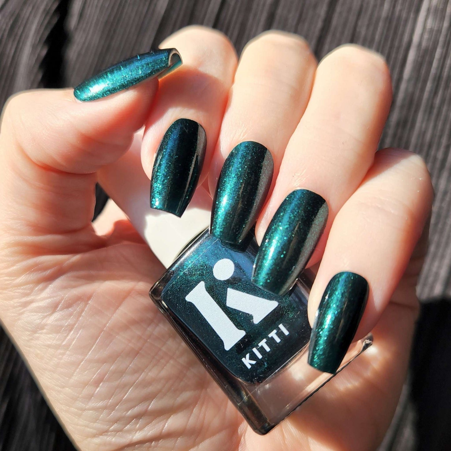 Deep emerald green jelly nail polish – Bad Witch Energy