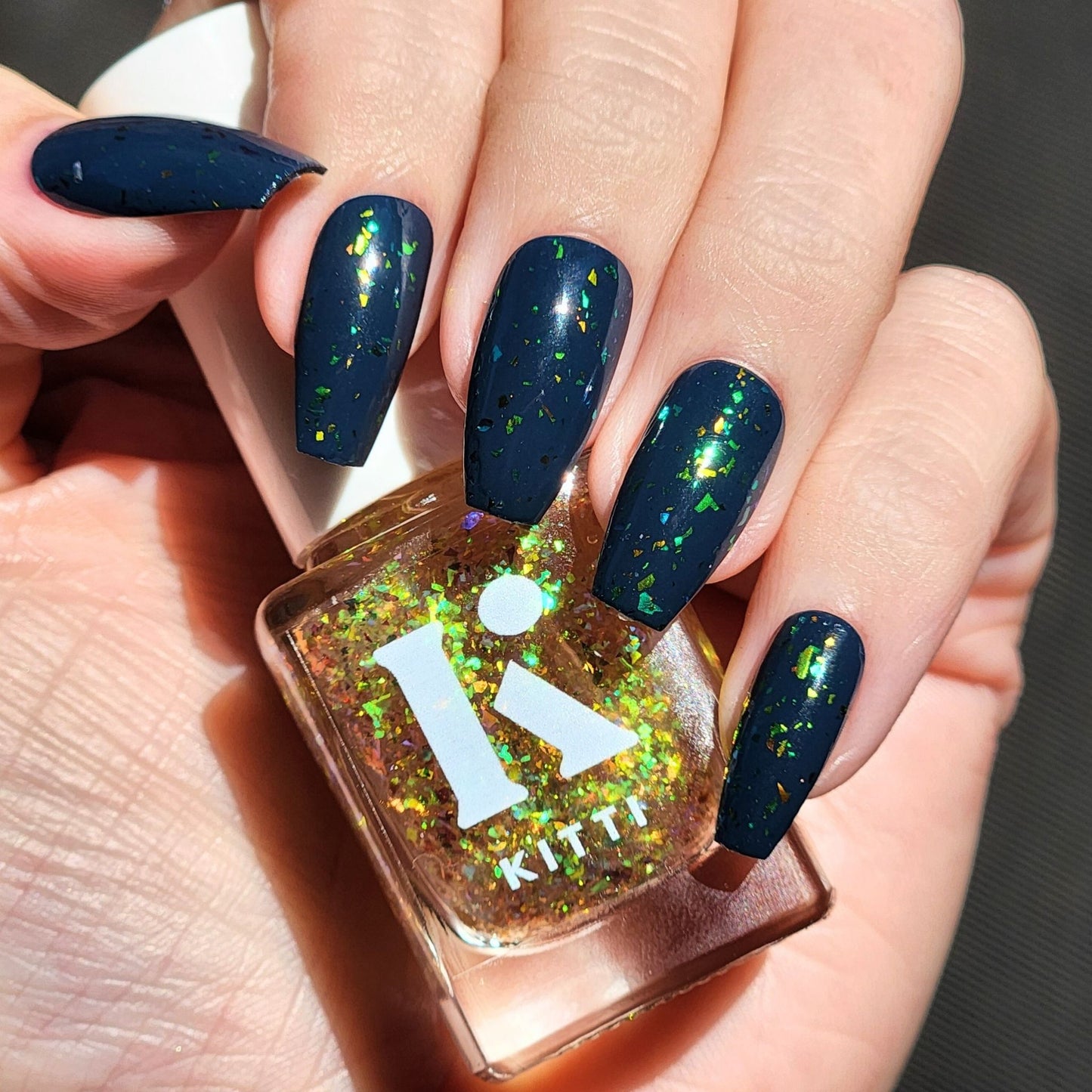 Bright foil flakie nail polish topper – You Summoned This Drama