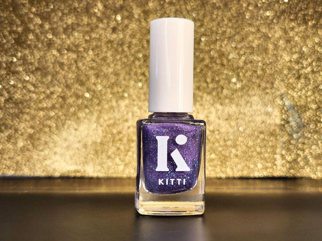 Vegan indie polish bottle – Unhinged After Dark by Kitti Nails