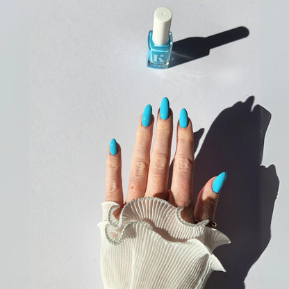 Vegan and non toxic healthy pastel blue nail polish made in Australia