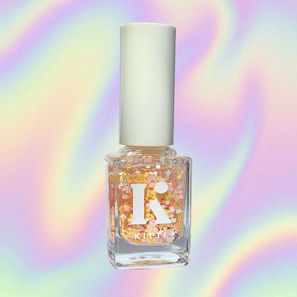 Kitti Nails Petal Party bottle – joyful spring-inspired glitter nail polish topper
