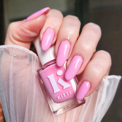 Pinky Promise indie Australian nail polish bottle – classic light candy pink crème