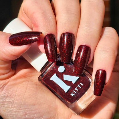 Australian handmade polish – red thermal with shimmer