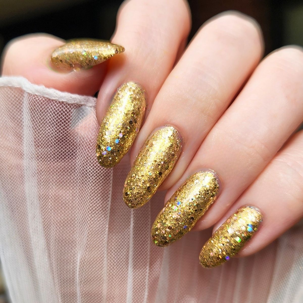 Gold Christmas nail polish by Kitti Nails Australian Indie Nail Polish Brand