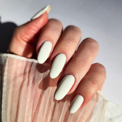 Glossy crisp white polish for French tips, nail art, or classic manicure