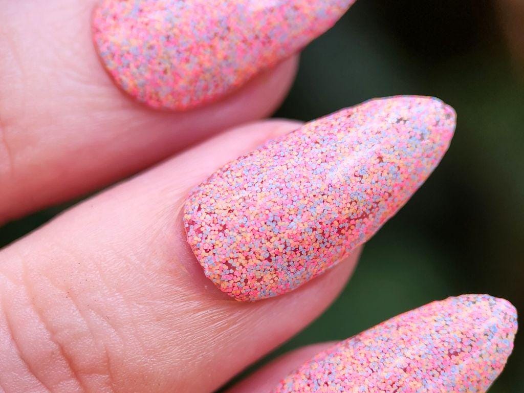 10-free indie nail polish with pastel glitter – Kitti Nails Fairy Bread