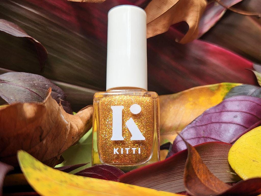 Autumn micro glitter polish in bottle – Blaze of Glittery Glory
